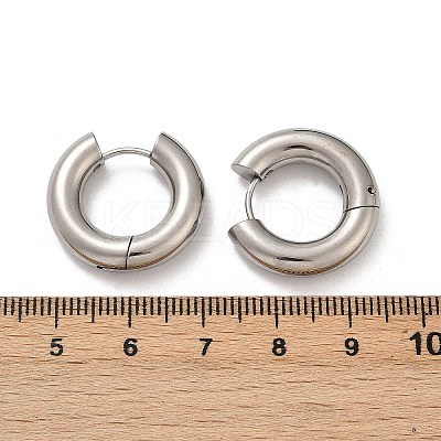 202 Stainless Steel Polishing Hoop Earrings EJEW-M106-02P-03-1