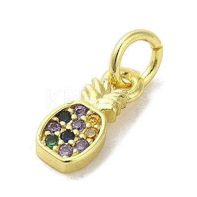 Brass Micro Pave Colorful Cubic Zirconia Charms KK-M283-17A-02-1