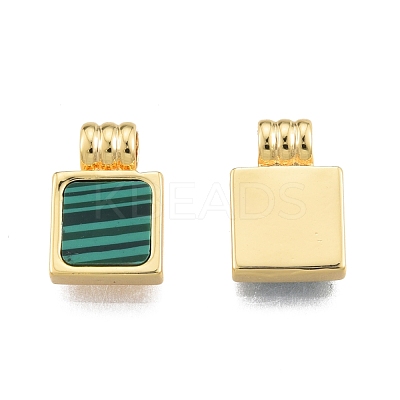 Synthetic Malachite Charms KK-A165-13G-1
