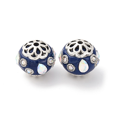 Handmade Resin Indonesia Round Beads IPDL-P005-07AS-02-1