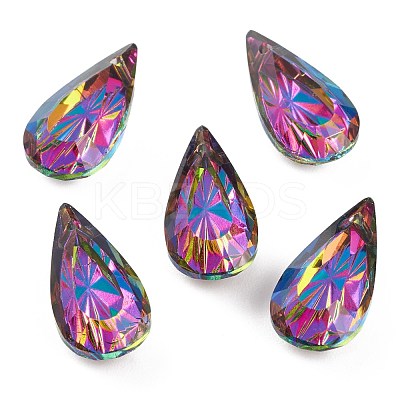 Embossed Glass Rhinestone Pendants GLAA-J101-06B-001VO-1