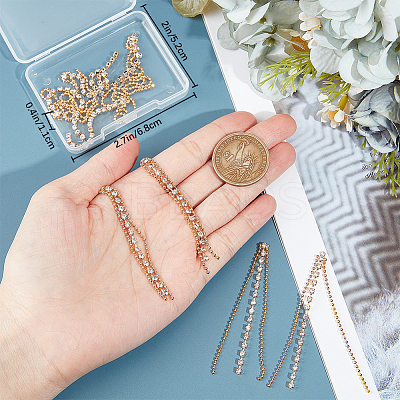 10Pcs Brass Rhinestone Cup Chain Big Pendants KK-BBC0011-79-1