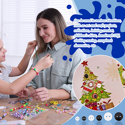 600Pcs 6 Style Nylon & Resin Tiny Button Sets BUTT-FG0001-18-1