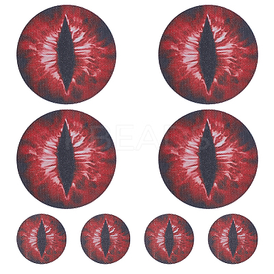 4 Pairs 2 Styles Eye PVC Headlight Car Sticker AJEW-HY0002-38D-1