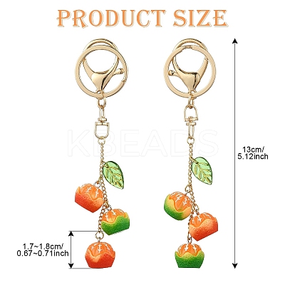 Orange Resin Keychain KEYC-YW00139-01-1