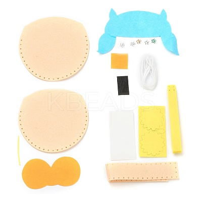 Non Woven Fabric Embroidery Needle Felt Sewing Craft of Pretty Bag Kids DIY-H140-08-1