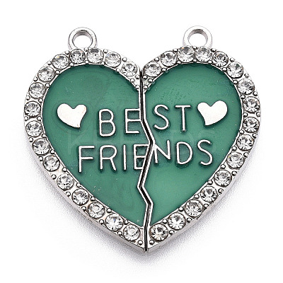 Alloy Enamel Split Pendant ENAM-S130-25I-1