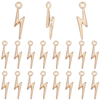 4Sets Alloy Lightning Bolt Pendant FIND-SC0017-54-1
