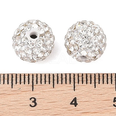 Polymer Clay Rhinestone Beads X-RB-N006-70-1