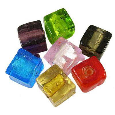Handmade Silver Foil Glass Beads SLC006J-1