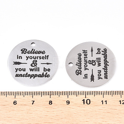 Non-Tarnish 201 Stainless Steel Pendants LS-STAS-T064-38P-9-1