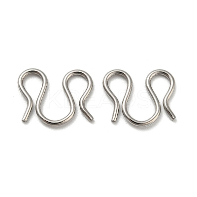 Non-Tarnish 304 Stainless Steel S-Hook Clasps STAS-Z048-06P-1