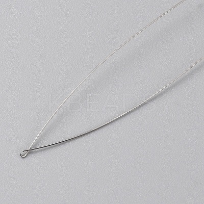 Stainless Steel Hair Extension Loop Needle Threader TOOL-WH0053-29D-1