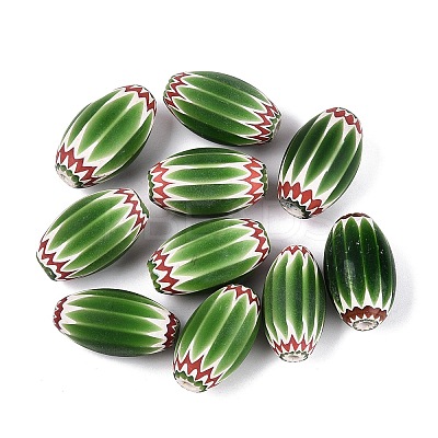 Handmade Millefiori Glass Barrel Beads LA-N002-28A-1