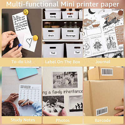 3 Sets 2 Styles Direct Thermal Paper Roll DIY-CP0010-89-1