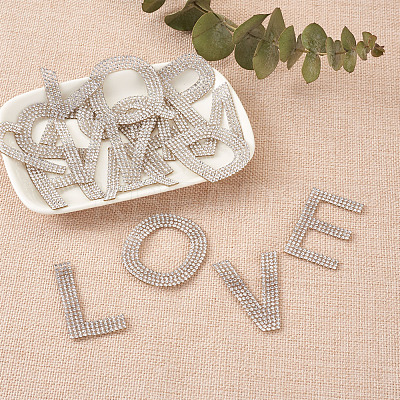 Glitter Hotfix Rhinestone Iron on Patches DIY-CD0001-10D-1
