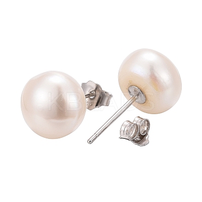Valentine Presents for Her 925 Sterling Silver Ball Stud Earrings LS-EJEW-D029-9mm-2-1