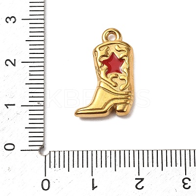 304 Stainless Steel Enamel Pendants LS-STAS-P395-07G-1
