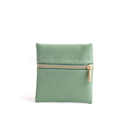 Square PU Leather Jewelry Gift Zipper Bags PW-WGB98FA-01-1