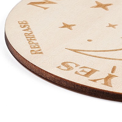 Wooden Carved Cup Mats AJEW-P103-01I-1