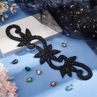 Flower Hotfix Rhinestone DIY-WH0504-33C-1