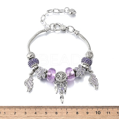 Alloy European Beads Charm Bracelets BJEW-F495-17P-1