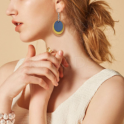 DIY Unfinished Wooden Pendant Earring Making Kits DIY-YS0001-17-1