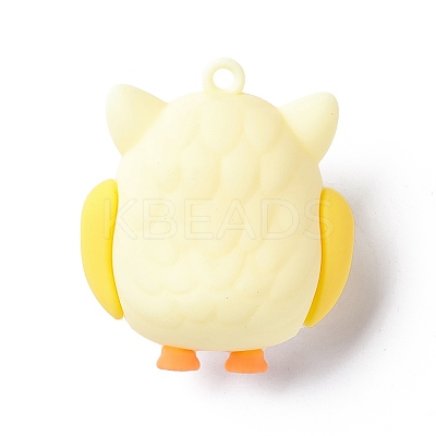 PVC Cartoon Owl Doll Pendants KY-C008-04F-1