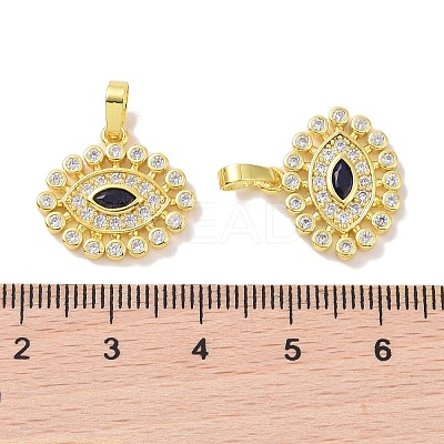 Real 18K Gold Plated Brass Micro Pave Cubic Zirconia Pendants KK-L209-038G-02-1