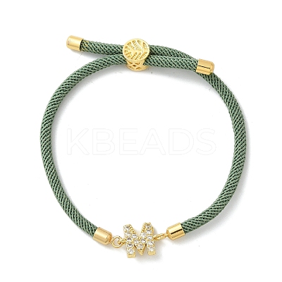 Adjustable Nylon Cord Bracelets X-BJEW-C096-01G-13-1