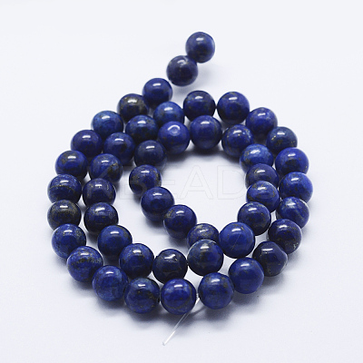 Natural Lapis Lazuli Beads Strands G-P348-01-12mm-1