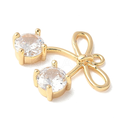 Brass Micro Pave Cubic Zirconia Pendants KK-A253-18G-1