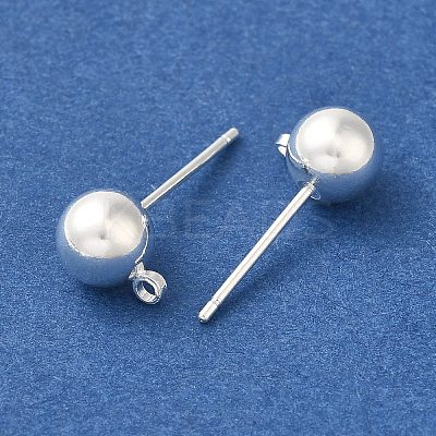 Brass Studs Earrings Finding KK-K383-03C-S-1