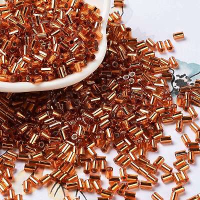 Baking Paint Glass Round Bugle Beads SEED-Z002-A-E09-1