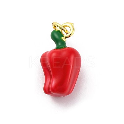 Brass Enamel Pendants X-KK-U066-03B-G-1