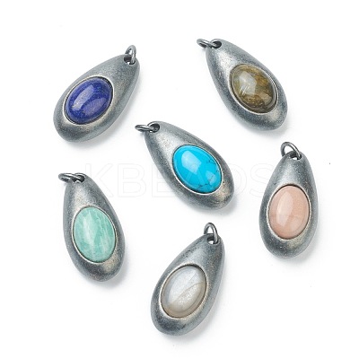 Natural & Synthetic Gemstone Pendants G-B012-14B-1