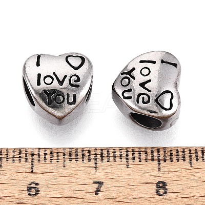 304 Stainless Steel European Style Large Hole Beads STAS-T072-106AS-1