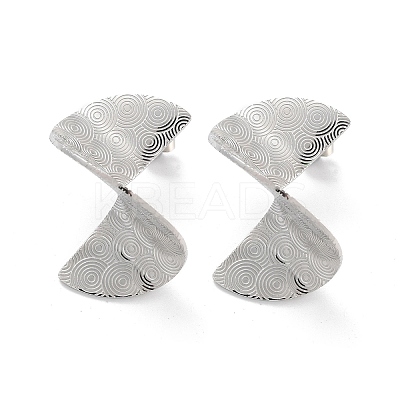 Non-Tarnish 304 Stainless Steel Stud Earrings EJEW-K281-14P-1