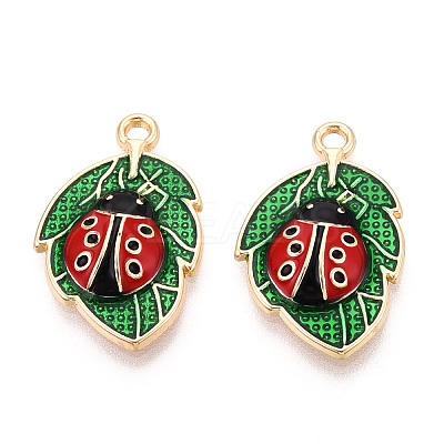 Alloy Enamel Pendants ENAM-N064-13KCG-04-1