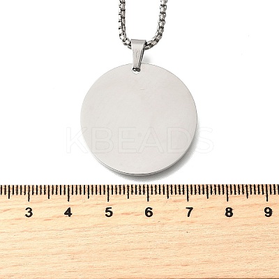 304 Stainless Steel Blank Pendant Necklaces NJEW-P329-04D-P-1