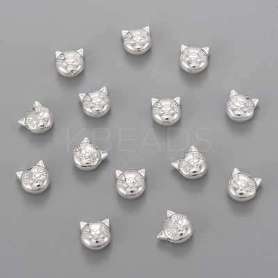Tibetan Style Alloy Kitten Beads X-TIBEP-GC178-S-RS-1