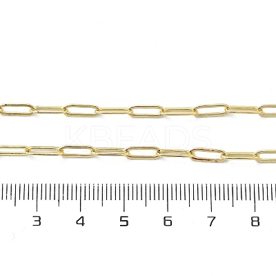 Brass Paperclip Chain Necklaces NJEW-A042-17G-03-1