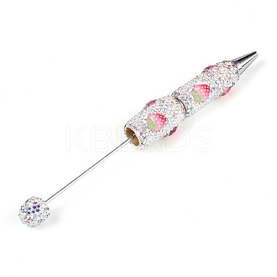 Resin & Polymer Clay Pave Rhinestone Ball-Point Pen AJEW-T013-04G-1