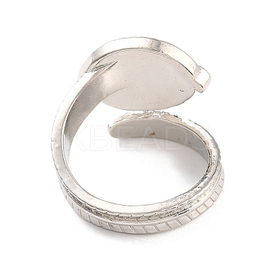 Oval Natural & Synthetic Mixed Stone Cuff Ring RJEW-I079-01-1