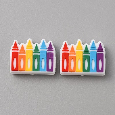 Crayon Food Grade Eco-Friendly Silicone Beads LS-SIL-WH0008-42-1