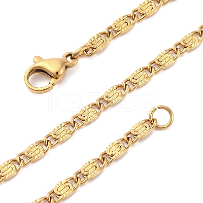 304 Stainless Steel Lumachina Chain Necklaces NJEW-Q013-07G-1