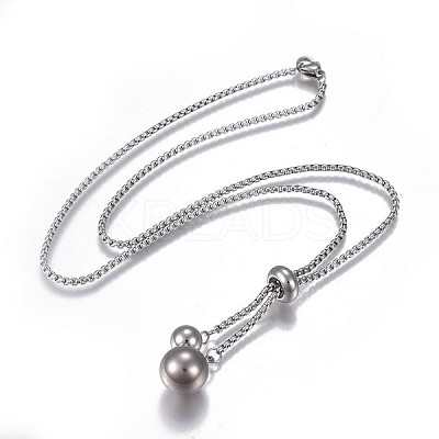 Non-Tarnish 304 Stainless Steel Pendant Necklaces NJEW-P252-01P-1
