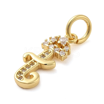 Brass Micro Pave Cubic Zirconia Pendants KK-M273-01G-T-1