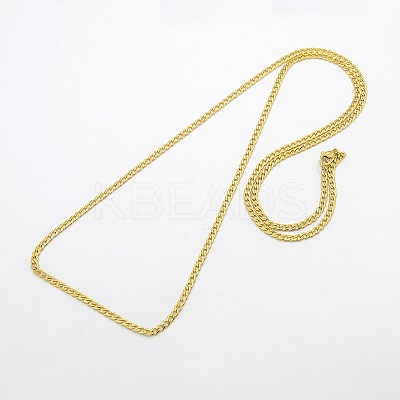 304 Stainless Steel Curb Chain Necklaces STAS-O037-95G-1