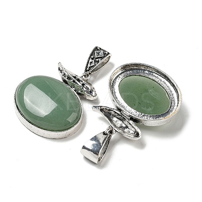 Natural Green Aventurine Pendants G-Z050-07B-1